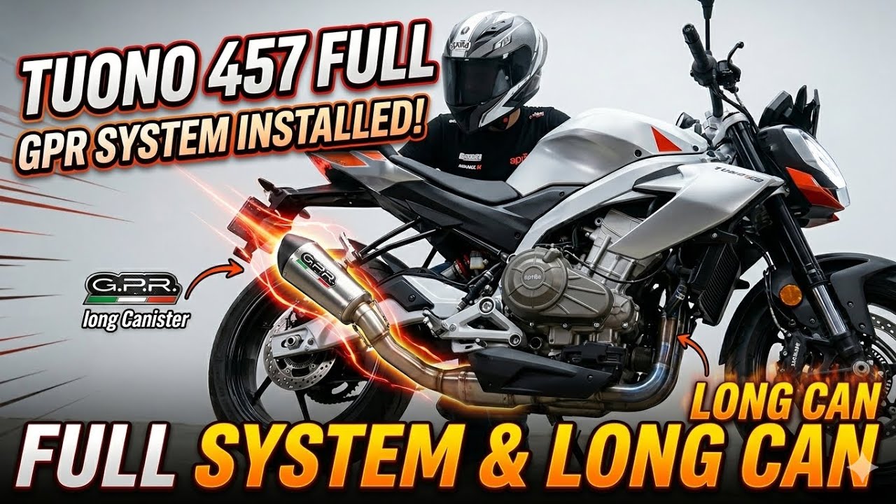 Aprilia GPR Full System Exhaust Complete installation |#apriliatuono #aprilia #mtb #shorts #suscribe