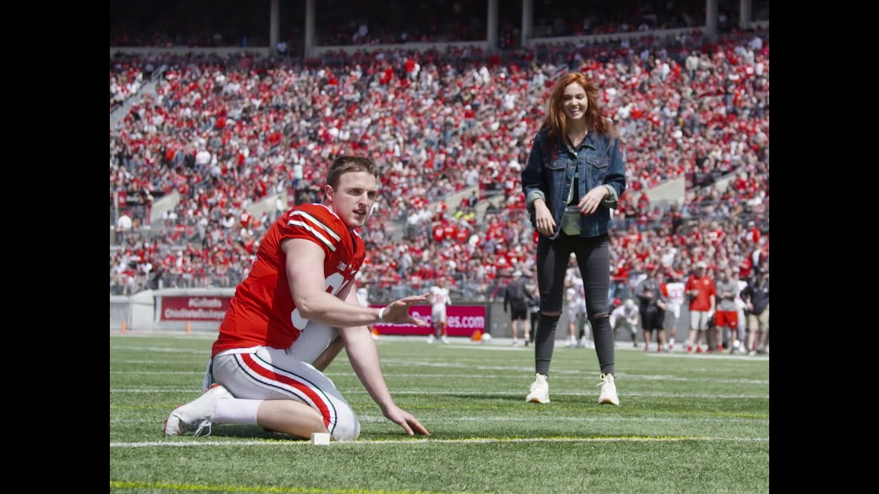 I proposed to my girlfriend during the Ohio State spring game