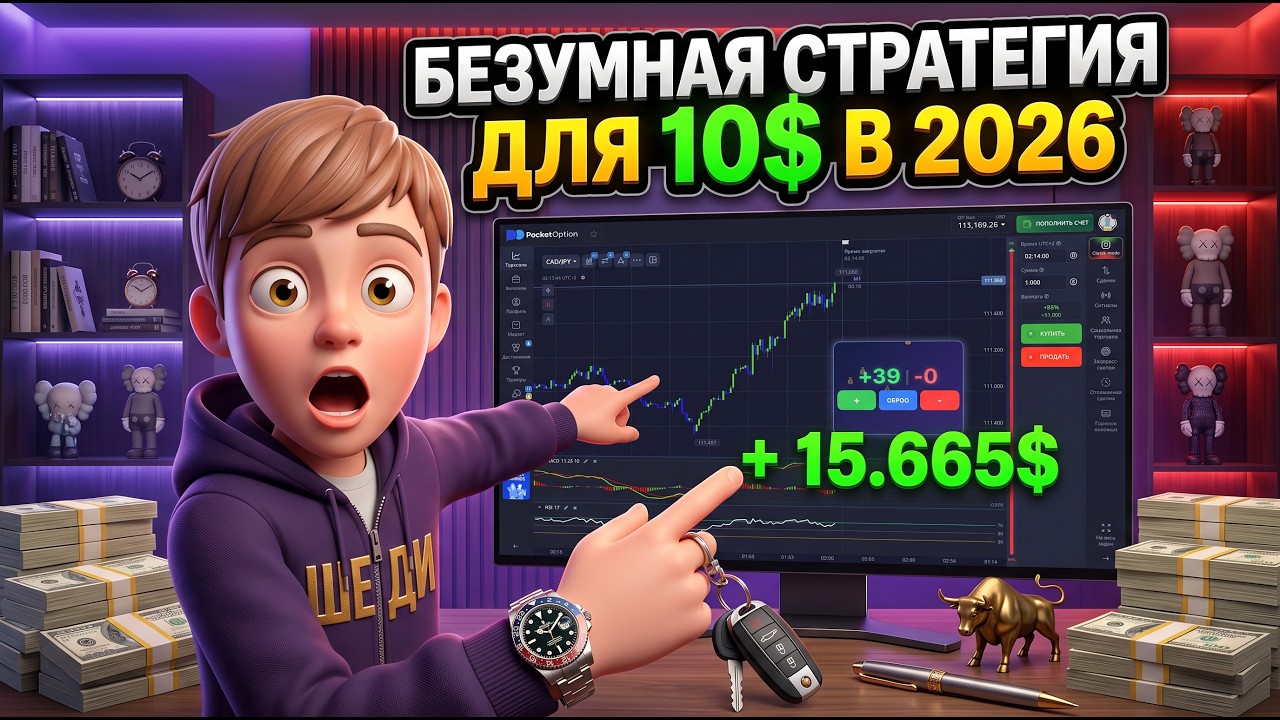 Я НАШЁЛ БЕЗУМНУЮ СТРАТЕГИЮ С $10! Теперь Без Неё Не Торгую Результат Шокировал Меня на Pocket Option