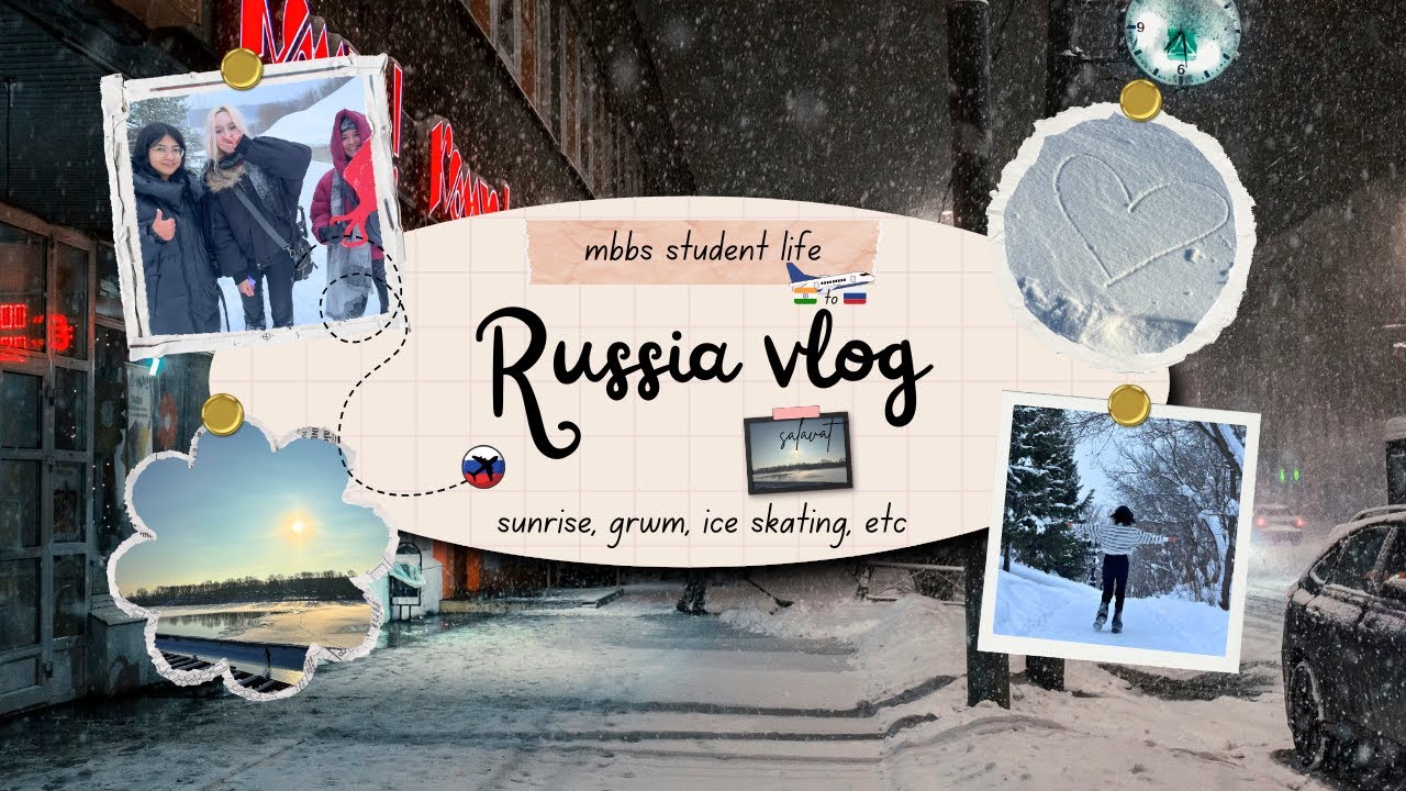 A Day out in Russia ❄️ | Ice Skating on a Frozen Lake ⛸️ | MBBS Life