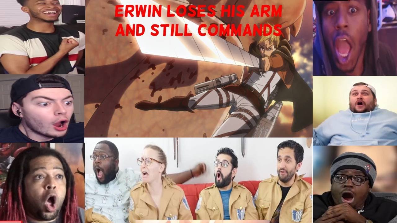 Erwin Loses His Arm Best Reactions | Attack on Titan 2x11 