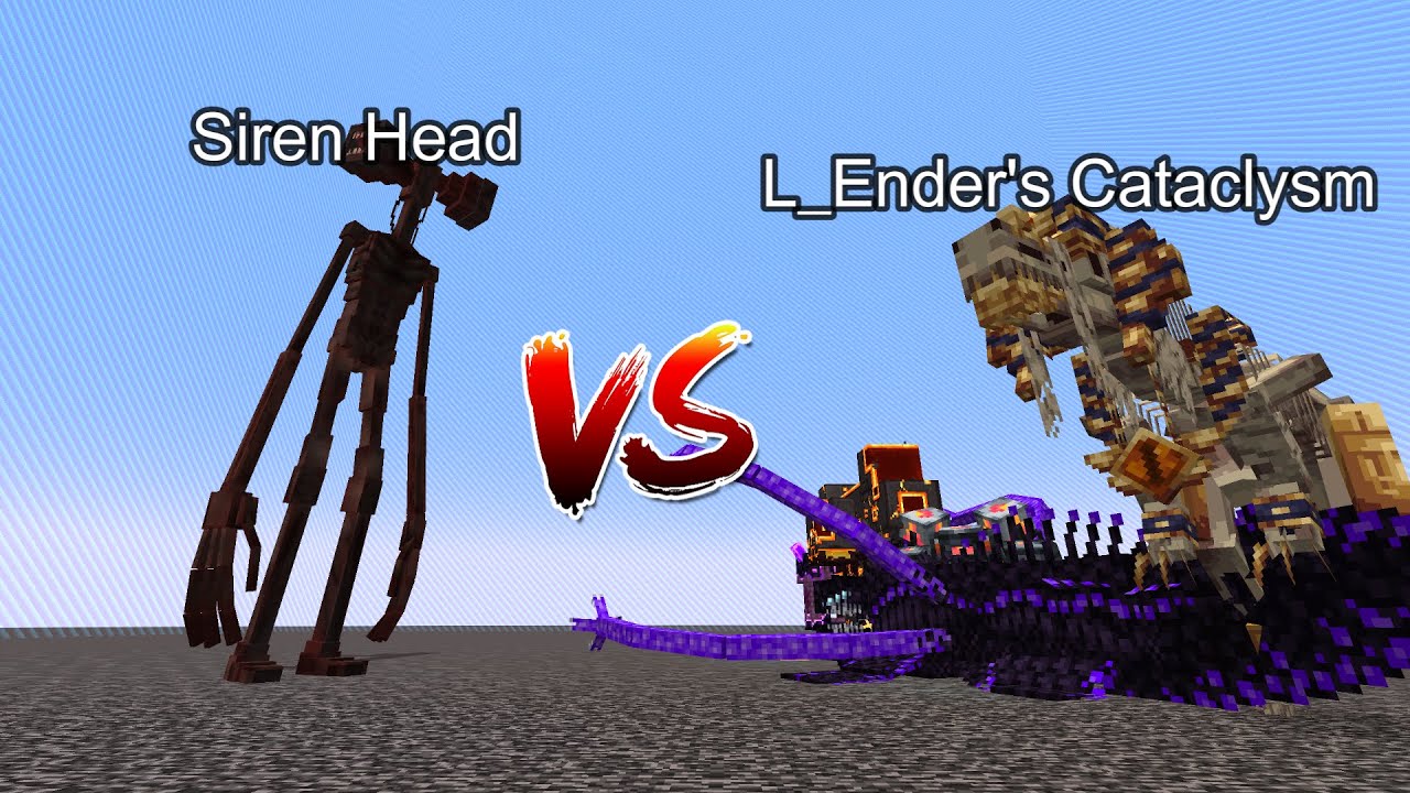 Siren Head vs L_Ender's Cataclysm  Minecraft  Mob Battle