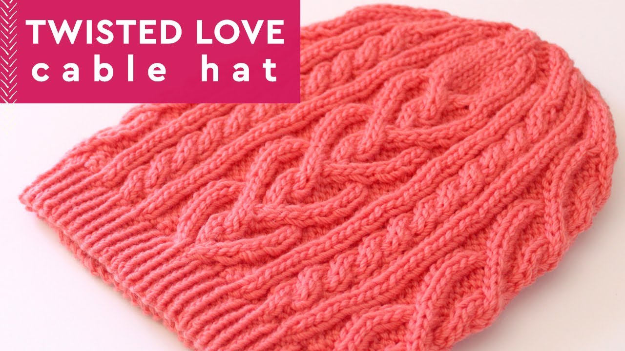 Twisted Love 💖 Heart Cable Knit Hat Pattern