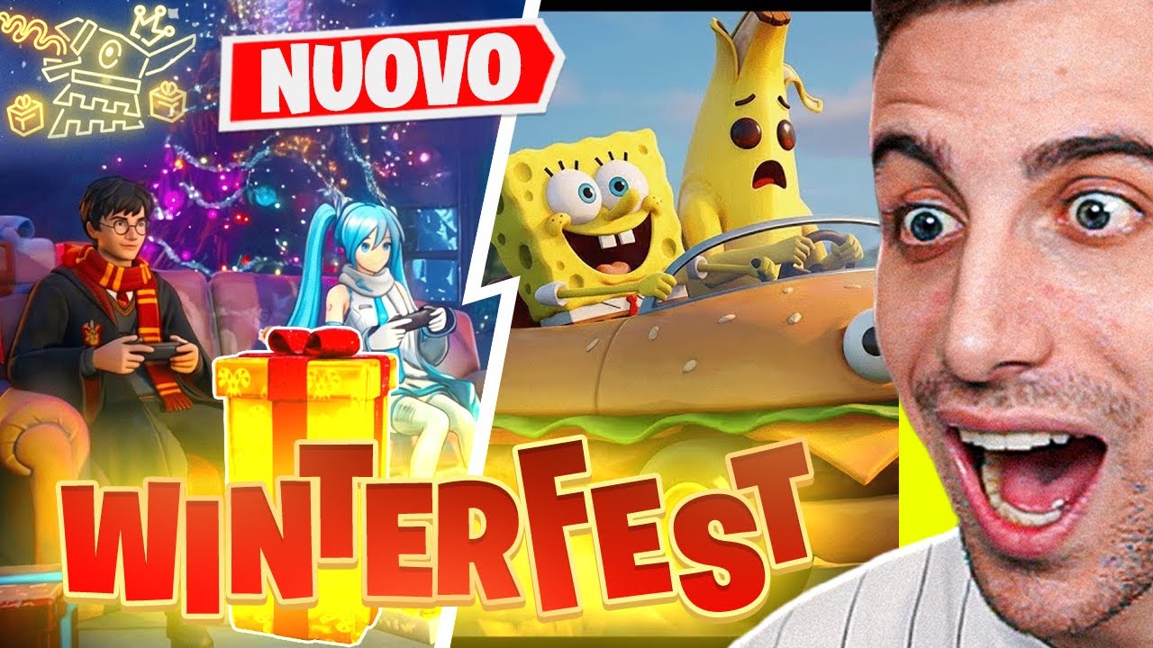 Ecco TUTTO le NOVIT&Agrave; del WINTERFEST! SPONGEBOB? #giginews Fortnite ITA