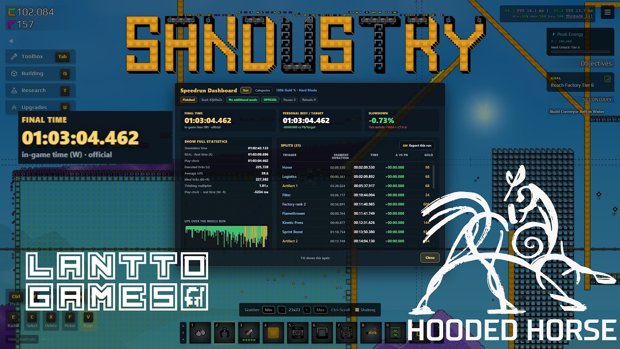 Speedrunner tests new Sandustry 0.6 Update | Blind playthrough