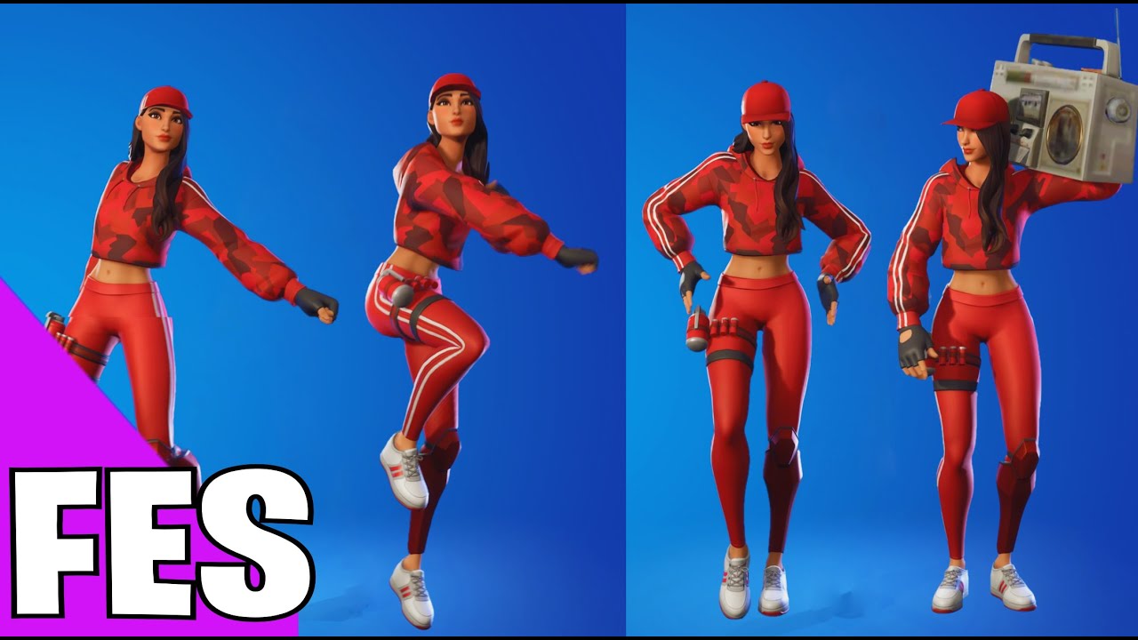 Fortnite Ruby Skin With all my Fortnite Dances & Emotes!