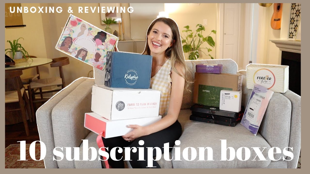 Unboxing and Reviewing 10 Popular Subscription Boxes | Summer 2020 Lifestyle, Crafts, Food & Beauty