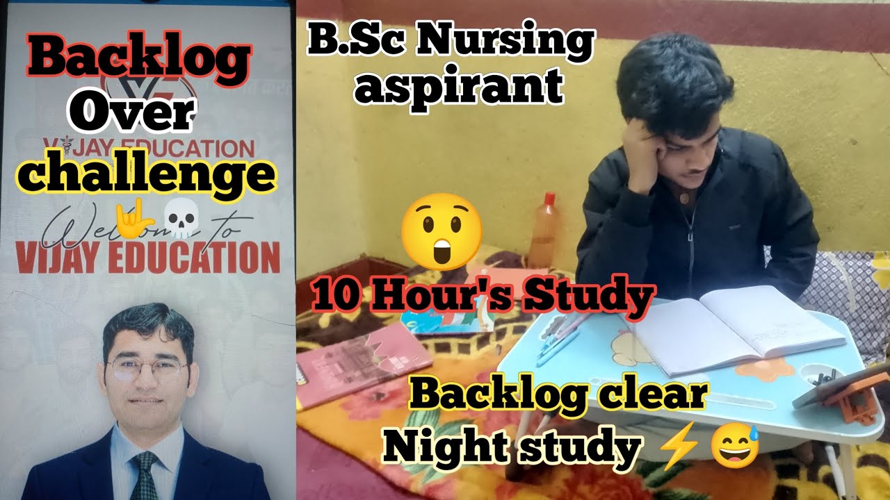 10 Hours Study 📚 | Backlog Clear Challenge 💪 | B.Sc Nursing Aspirant Daily Routine