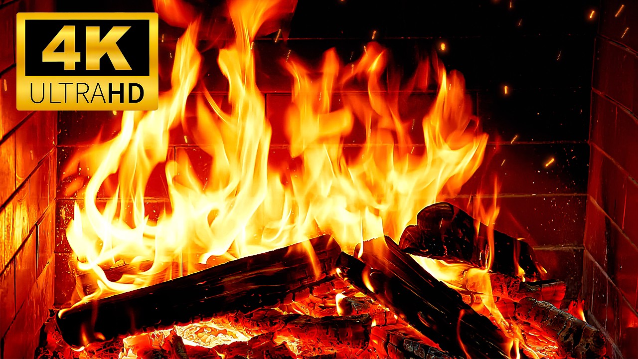 🔥 Warm Fireplace for Your Home 🔥 4K Fireplace with Crackling Fire Sounds | Fireplace Ambience