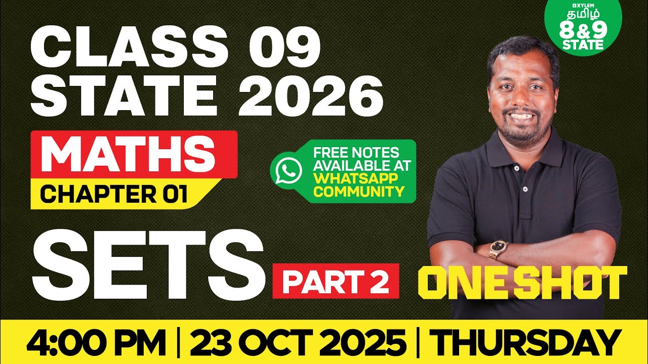 TN State Class 9 Maths Sets | Chapter-1 | Part-2 | Gopi Sir | Xylem State 8 & 9 Tamil