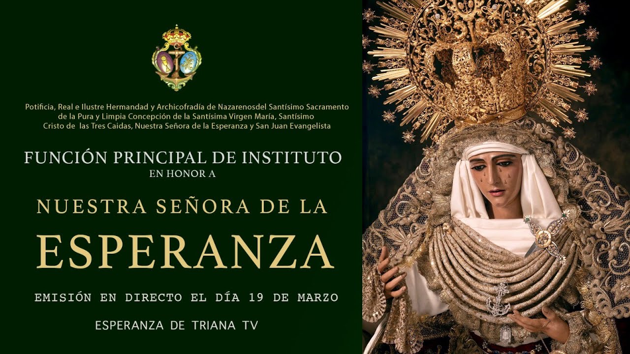 FUNCIÓN PRINCIPAL DE INSTITUTO  EN HONOR A NUESTRA SEÑORA DE LA ESPERANZA.  9.30 H