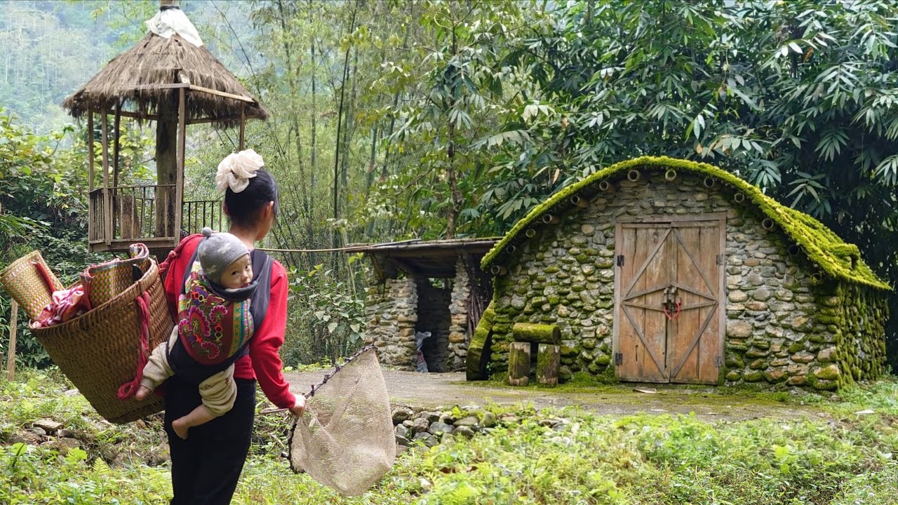 From shelter to survival - A Single Mother Transformed An Abandoned Stone House into A Safe Haven