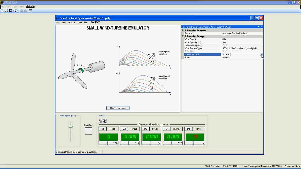 Small Wind Turbine Emulator &ndash; LabVolt Series 8960-20