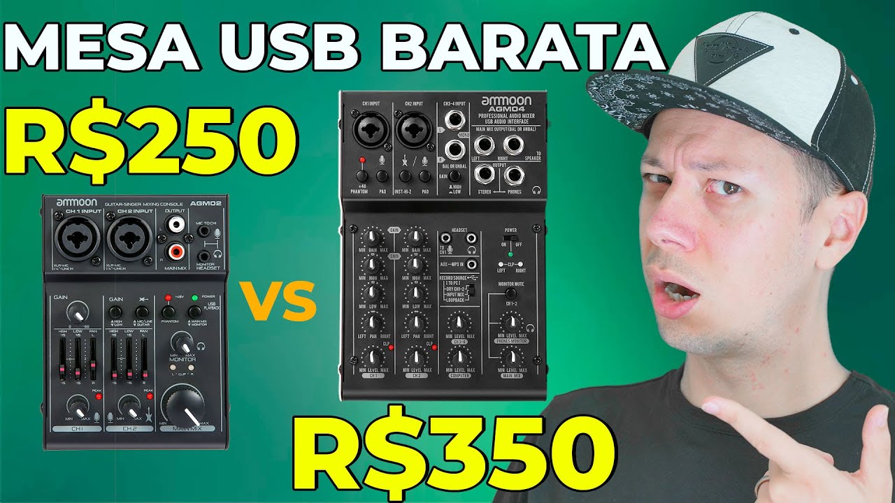 PLACA USB/MESA DE SOM mais CUSTO BENEF&Iacute;CIO de 2020 - R$250 ou R$350