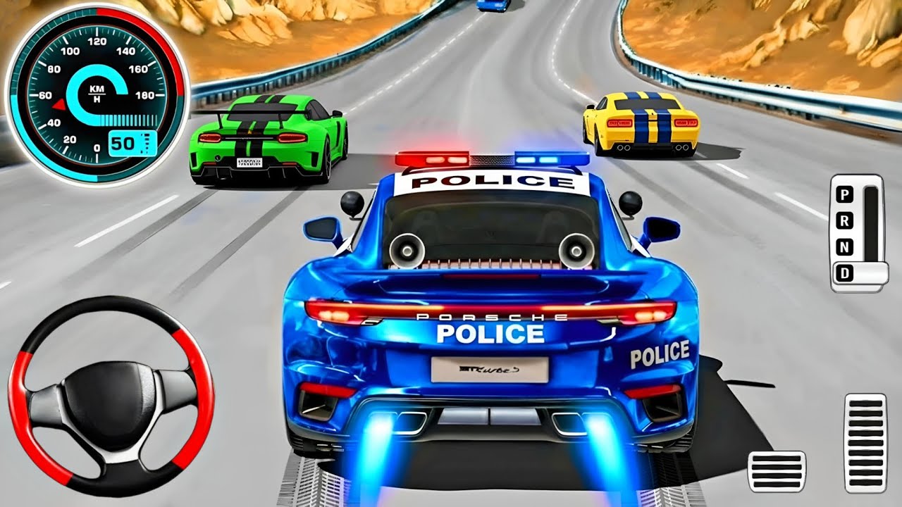 🚓 Police Car Chase Simulator 3D – Real City Cop Pursuit Gameplay (Android)