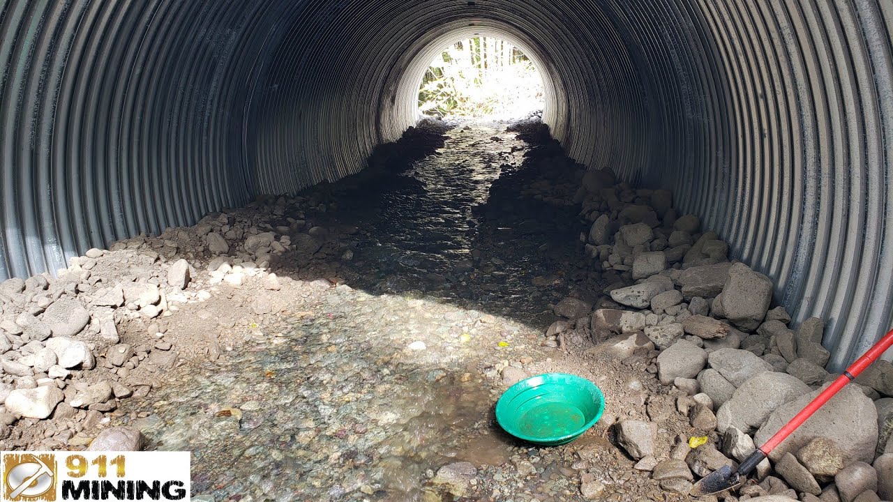 Panning For Gold In Culvert Pipe!