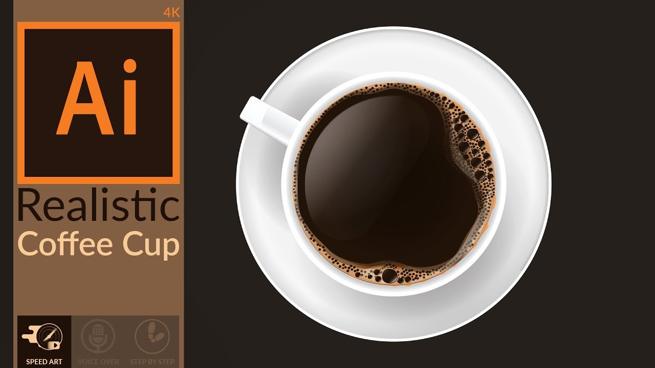Photo Realistic Vector Coffee Cup in Adobe Illustrator