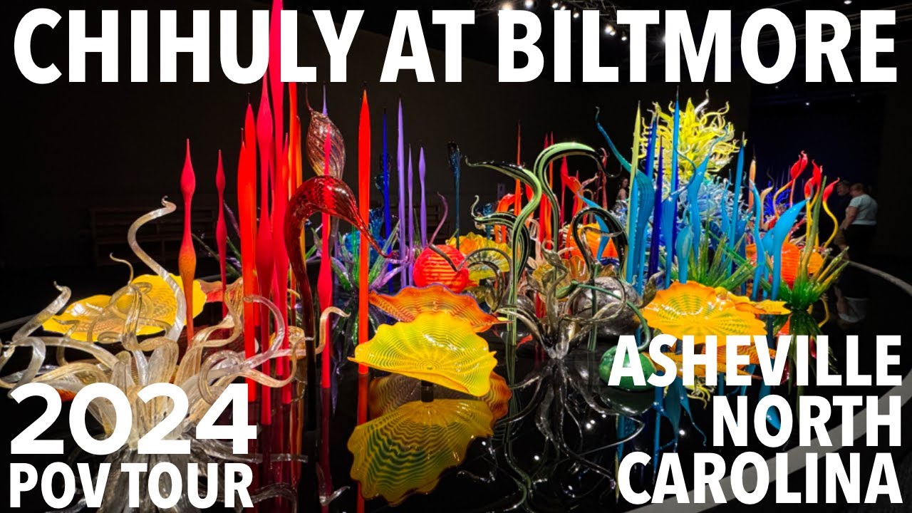 Chihuly at Biltmore - Featuring Dale Chihuly's Glass Art Sculpture POV Tour 2024 in 4K