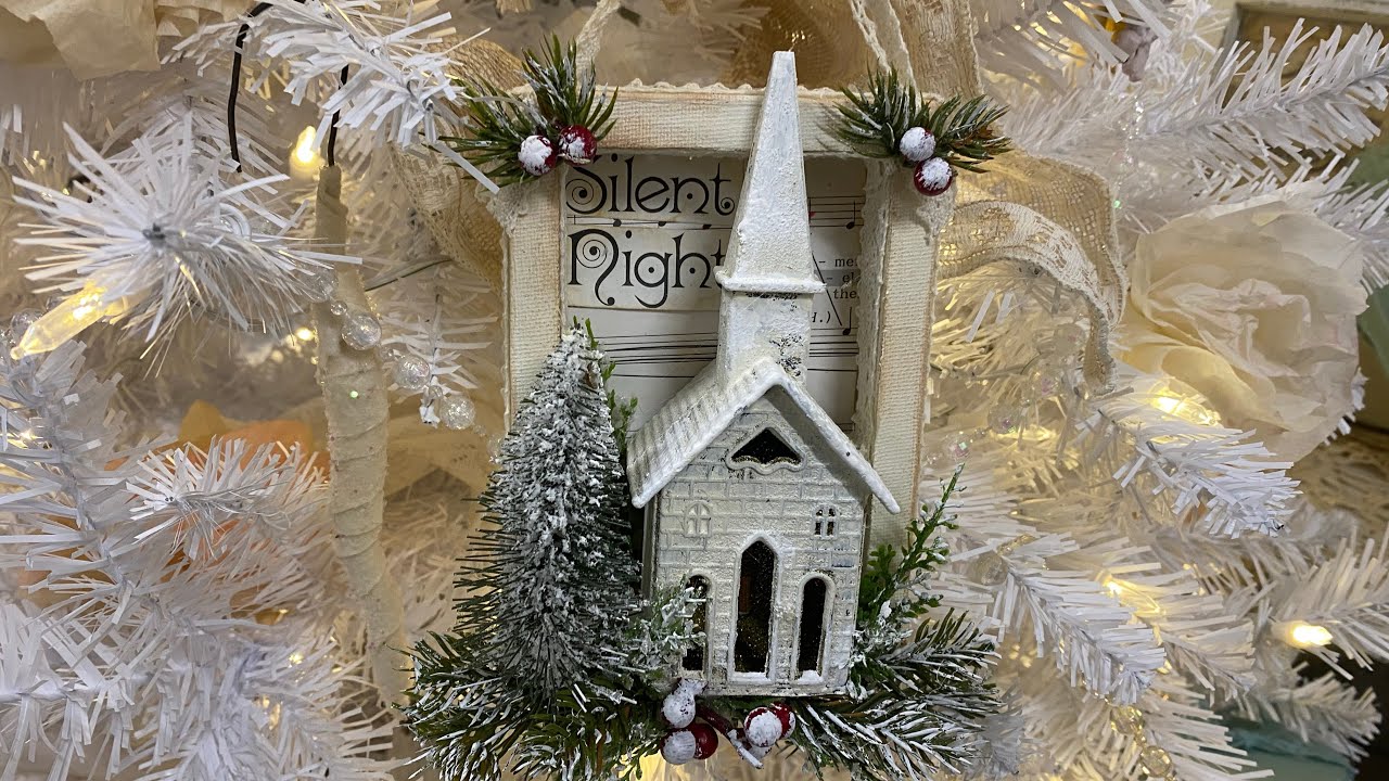 How to Make a Shadow Box Church ornament