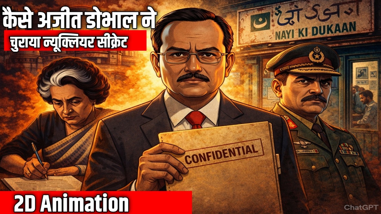 Jab Ajit Doval Pakistan mein Bhikhari bane | Kahuta Nuclear Secret Revealed | RAW Story|2D Animation