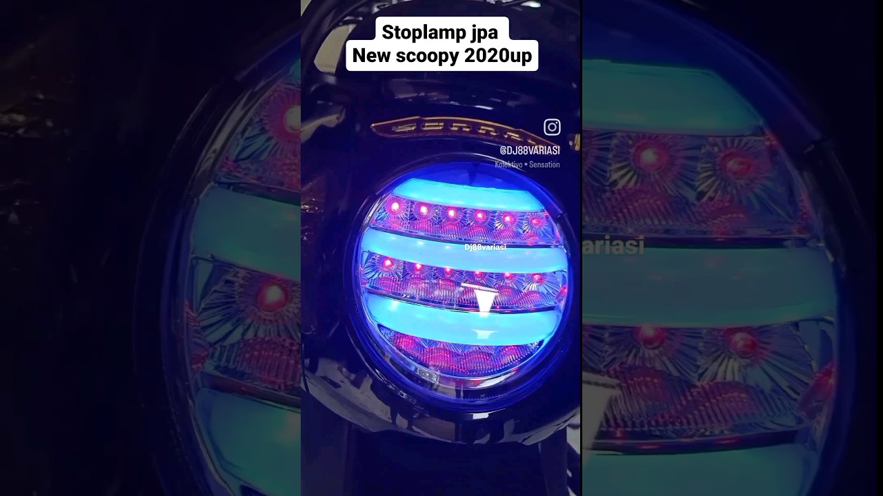 HASIL STOPLAMP JPA SCOOPY FI NEW 2020 UP LAMPU REM BELAKANG AKSESORIS SCOOPY