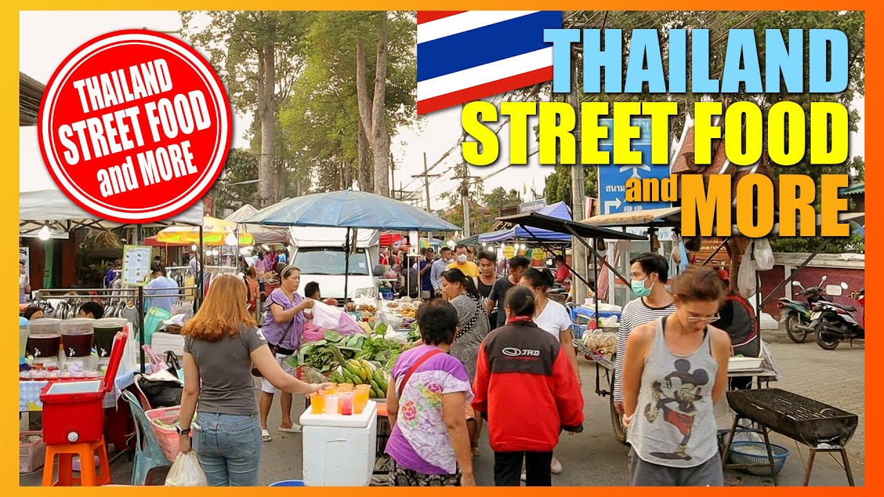 Thai Street Food at Chiang Mai Saturday Night Market & Saraphi Walking Street. Thailand.
