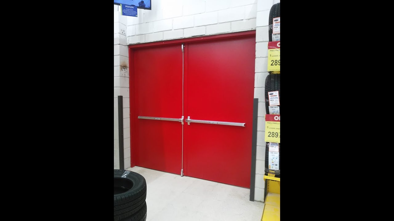 Como instalar barra anti pânico modelo touch 2908 prata ou preta ou 2805 aço inox em porta dupla