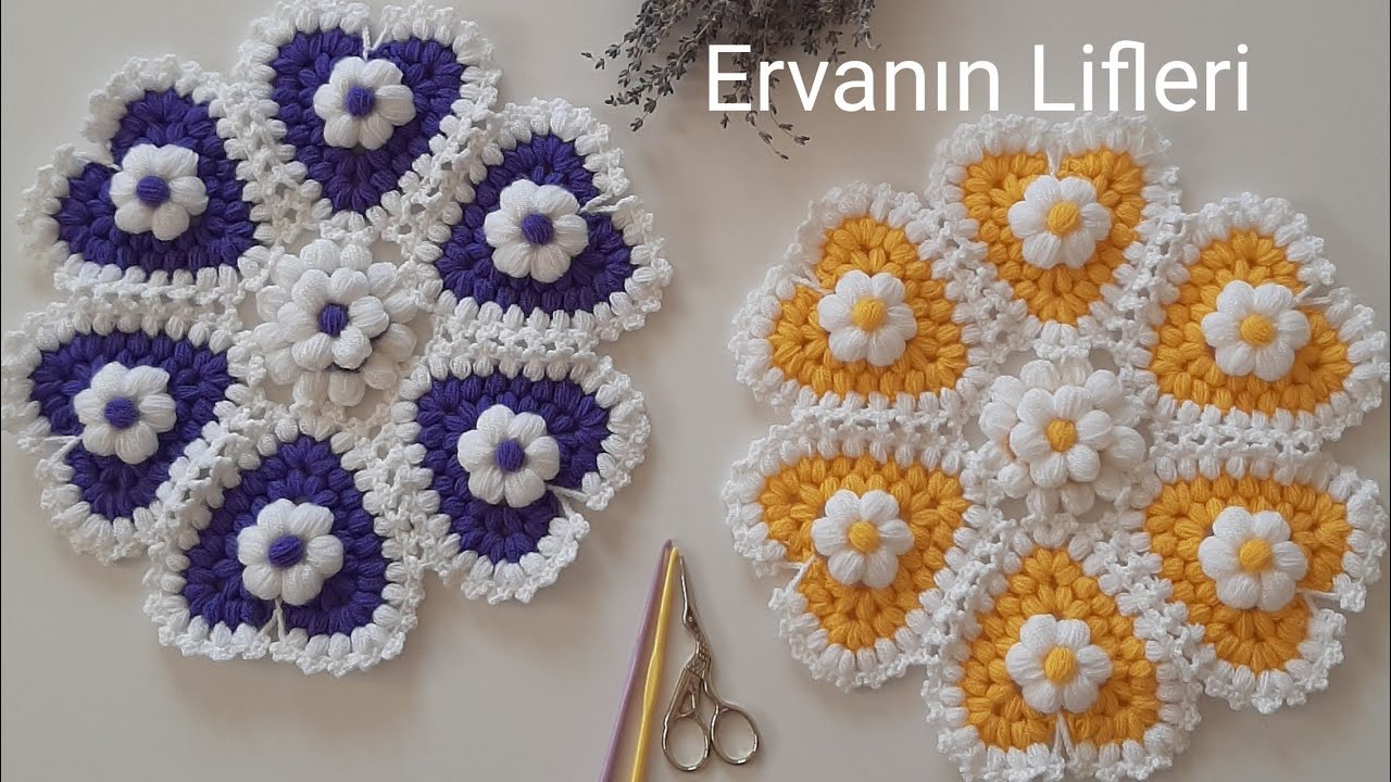 Ervanın Lifleri  - Kalp kalbe karşı  lif modeli ( Tasarım Rengarenk örgü )