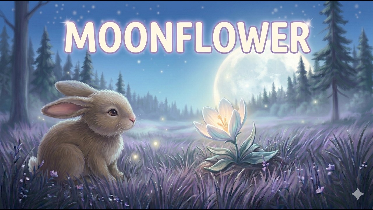The Little Rabbit and the Moonflower | Calming Bedtime Story for Kids
