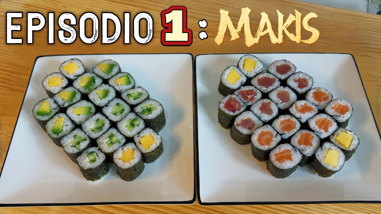 HAZ SUSHI DE RESTAURANTE EN CASA!EPISODIO 1 MAKIS 😋😋 #food #sushi #recipe #cooking #japan #comida 