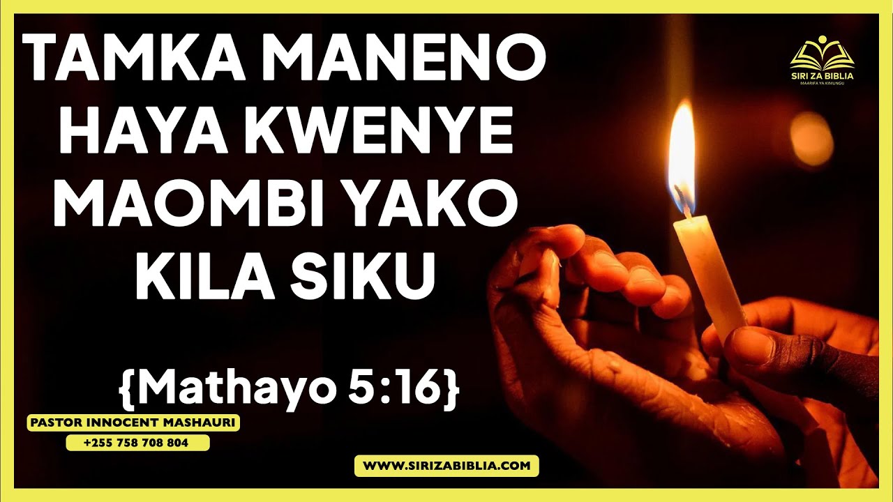 MANENO YA KUTAMKA KWENYE MAOMBI YAKO YA KILA SIKU // UKIRI