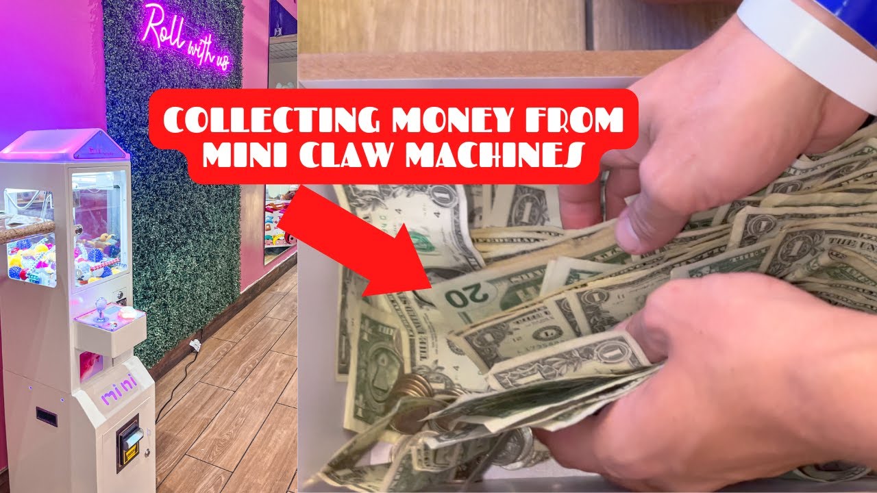COLLECTING $ FROM 3 MINI CLAW MACHINES, BUSINESS UPDATES, how much an arcade business makes us gross