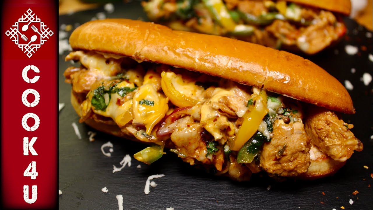 Chicken Fajita Sandwich/Burger | Quick And Easy Chicken Sandwich Recipe