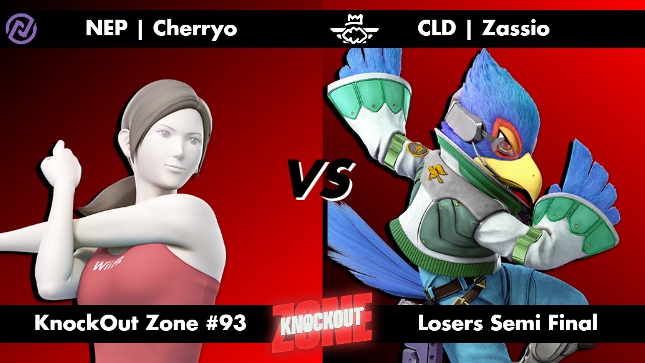 KnockOut Zone #93 - SSBU Losers Semi Final - Cherryo (Wii Fit Trainer) vs Zassio (Falco)