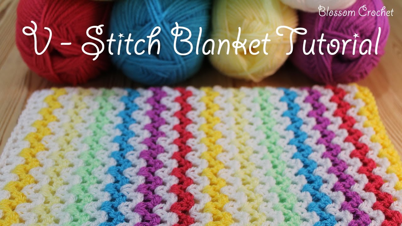 SUPER easy Crochet V Stitch Blanket/Scarf