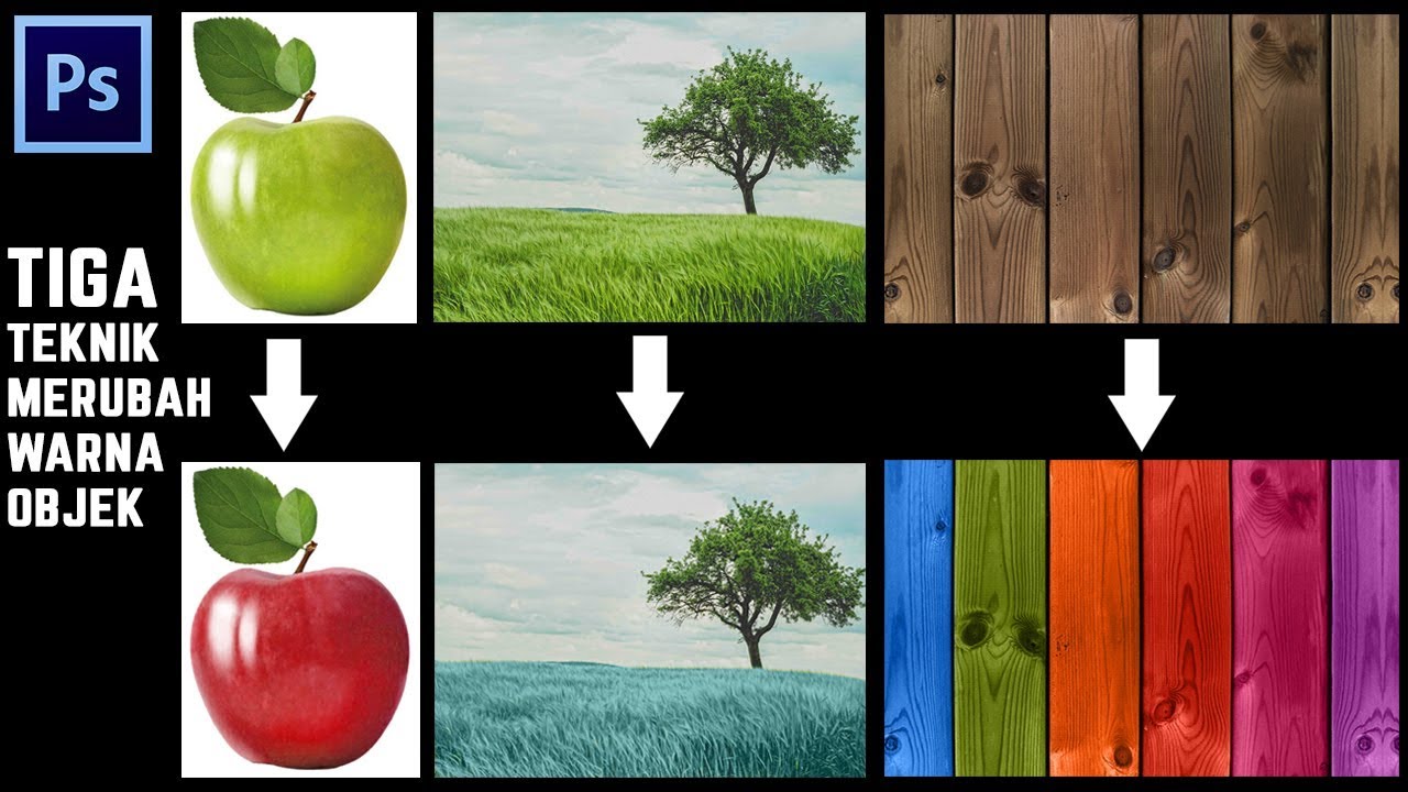 3 Teknik merubah warna objek di Photoshop
