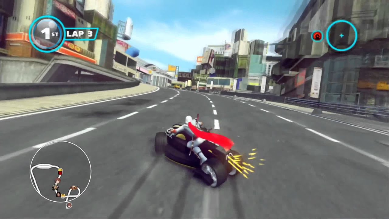 Sonic & All-Stars Racing Transformed (PS3): Shibuya Downtown - Expert - Joe Musashi