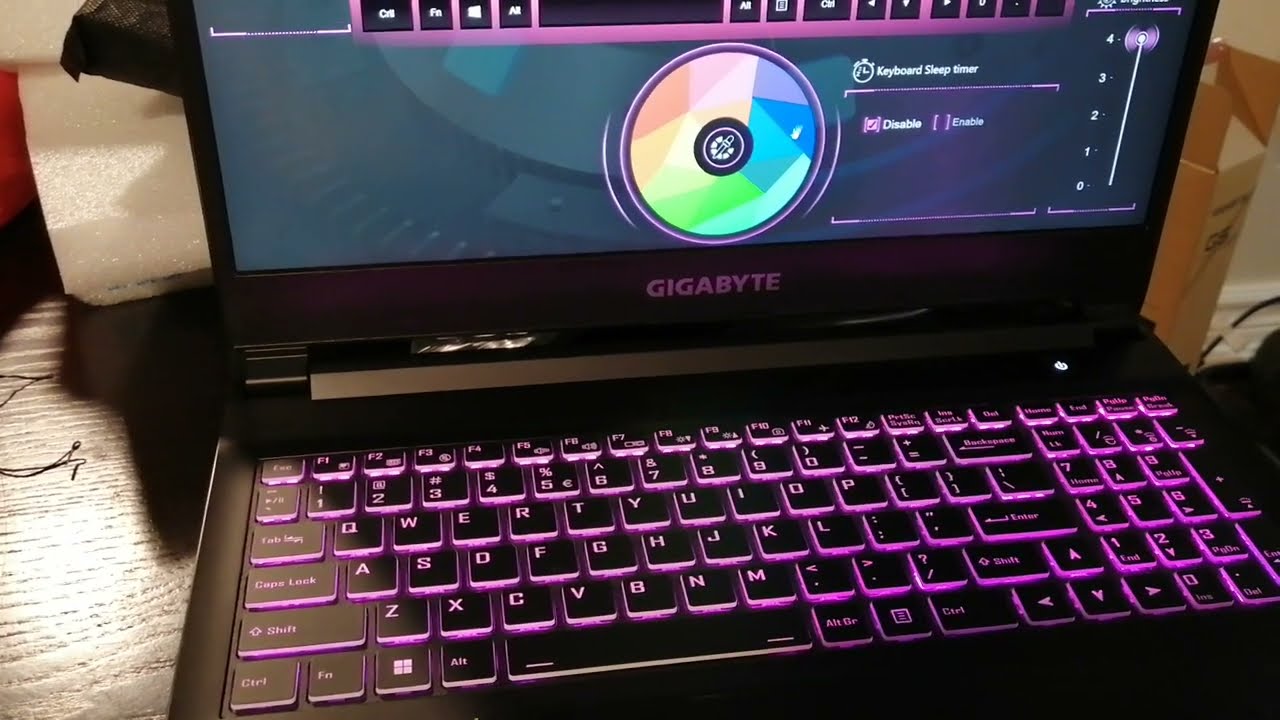 Gigabyte G5, как изменить цвет клавиатуры