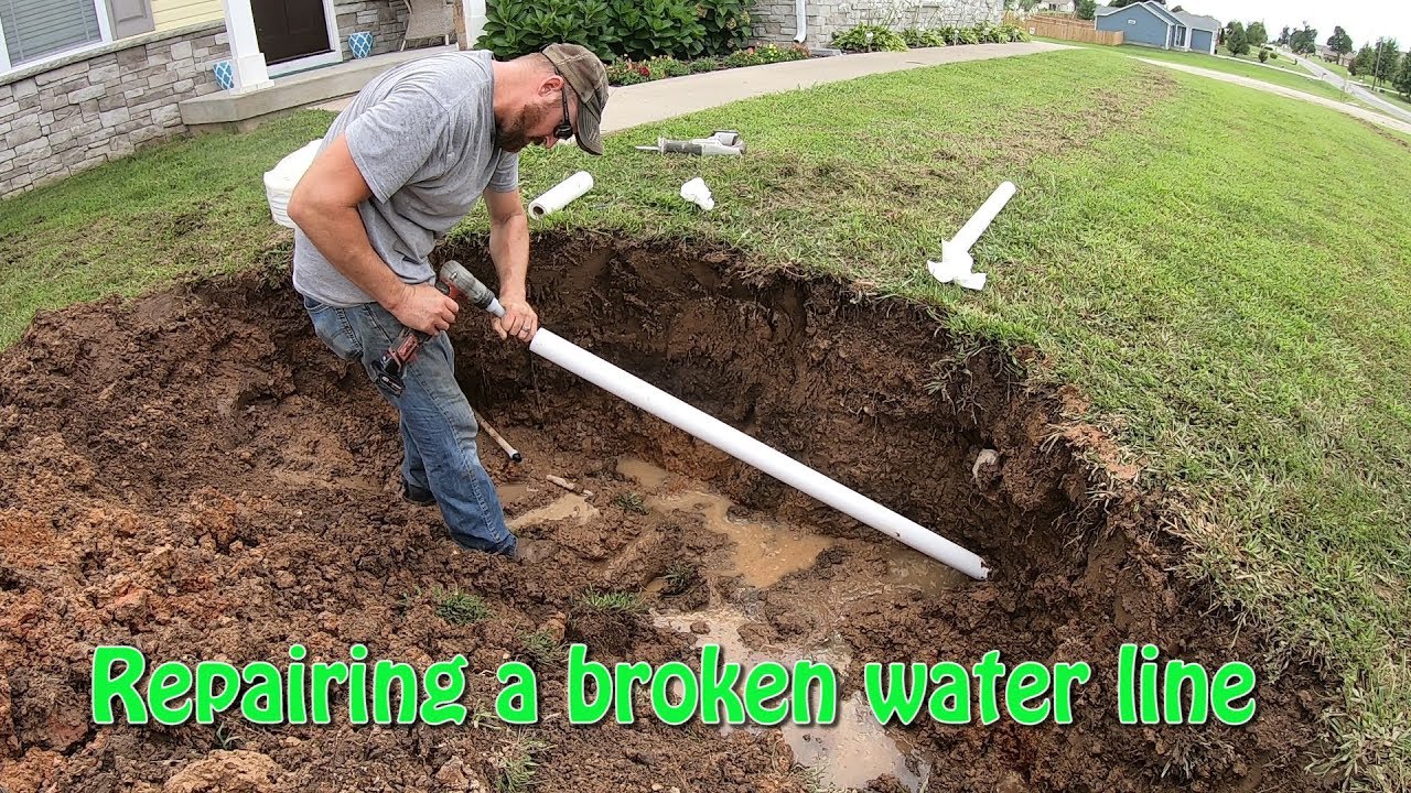 Repairing A Broken Water Line