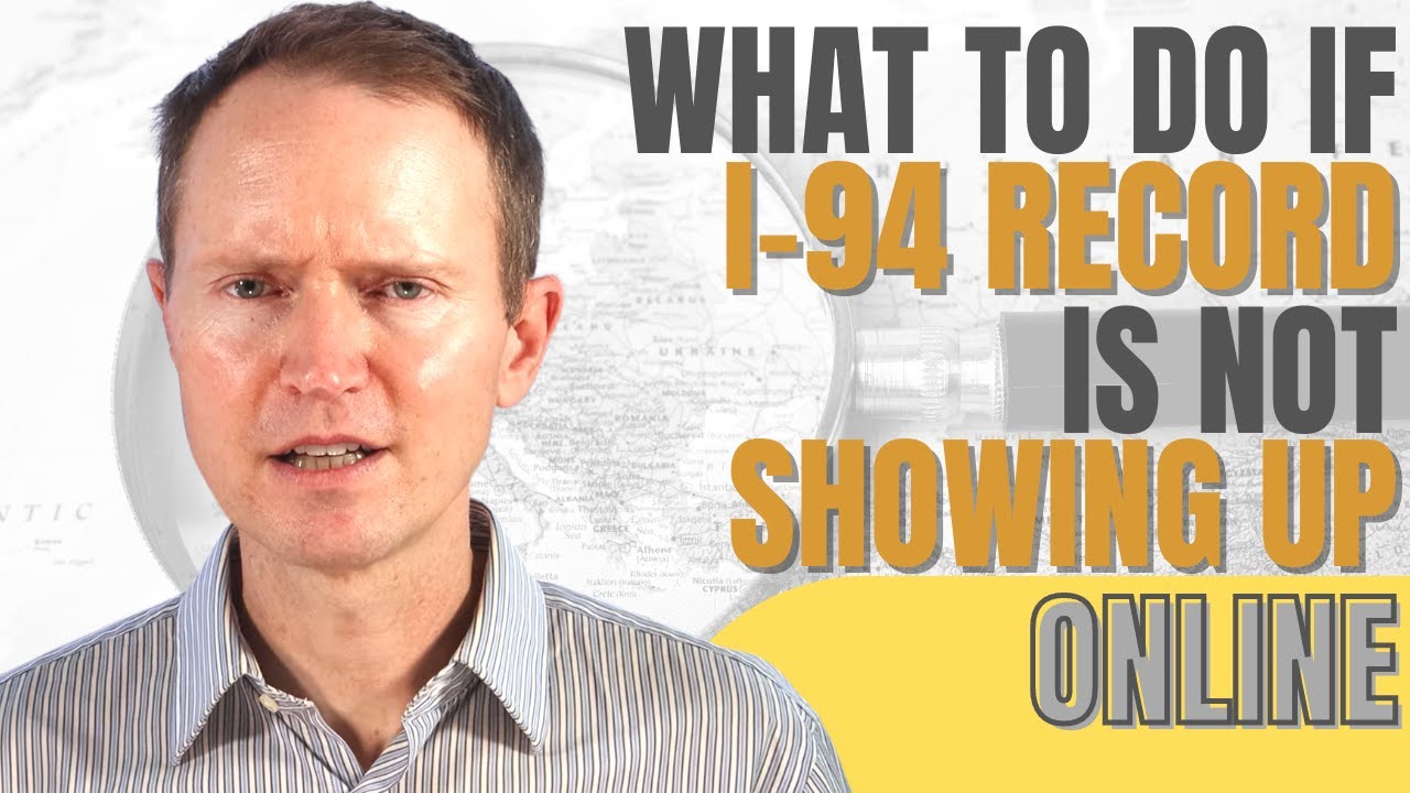 What should you do if your I-94 record is not showing up online?