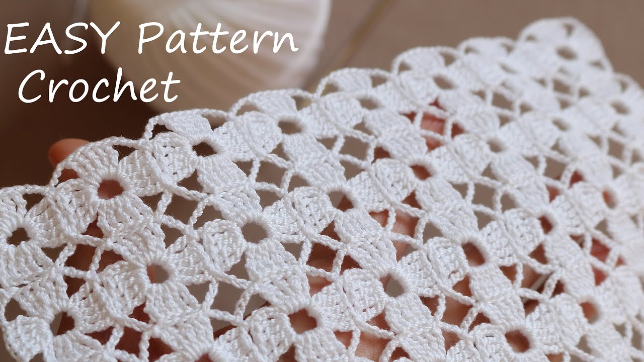 ФАВОРИТ УЗОРОВ без отрыва нити! Очень ЛЕГКОЕ ВЯЗАНИЕ КРЮЧКОМ ))  EASY Pattern Crochet for beginners