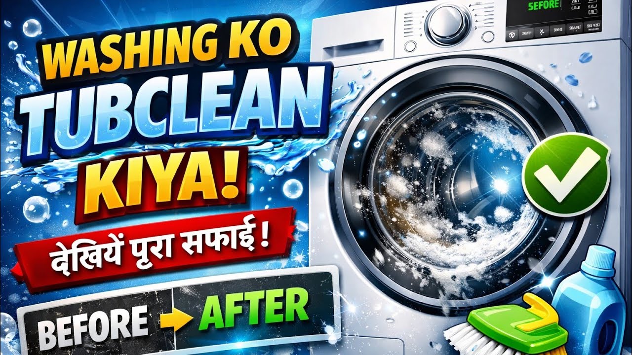 WASHING MACHINE KO FIRST TIME TUBCLEAN 😯