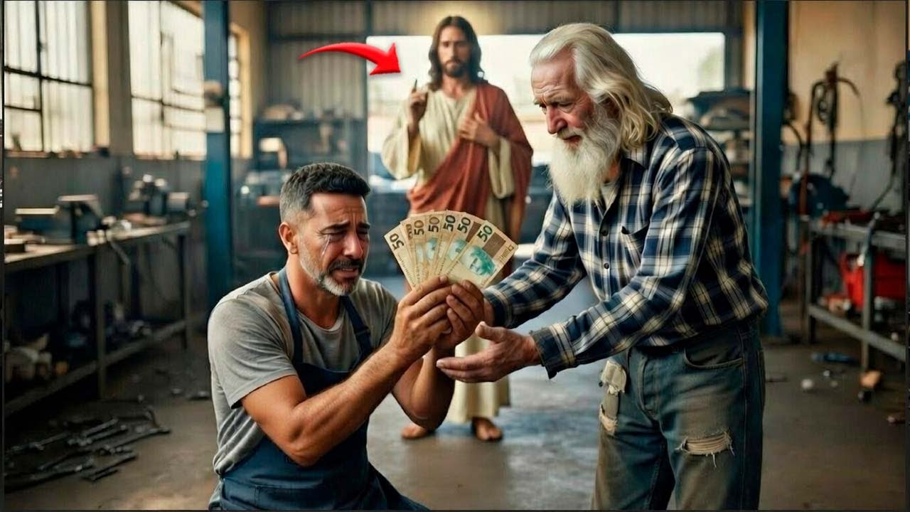 UM MECÂNICO FALIDO DEU TODO SEU DINHEIRO A UM MENDIGO... MAS ERA JESUS DISFARÇADO!