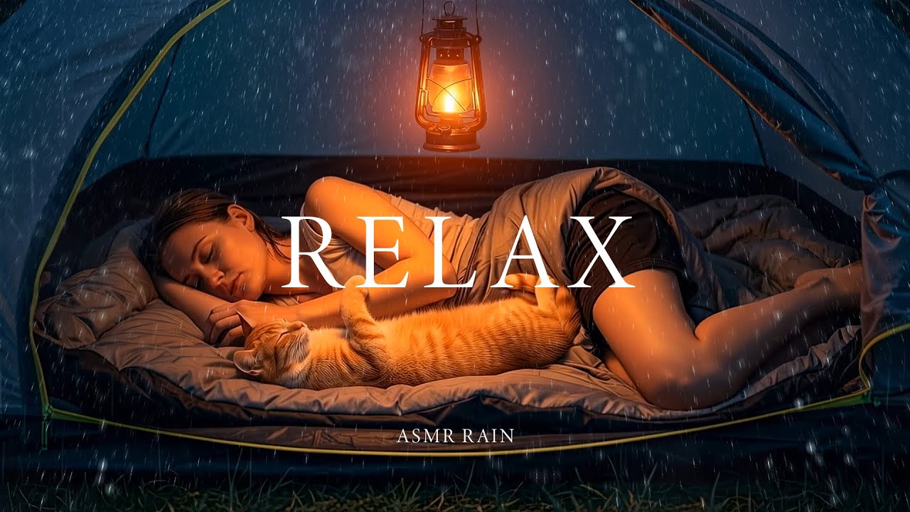 ASMR Rain Sounds Inside a Peaceful Rainy Tent | Relaxing Rain Sounds for Sleeping #rain