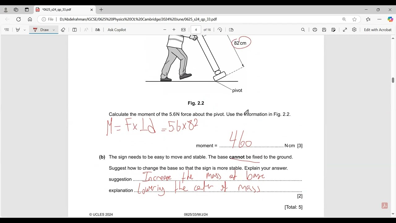 IGCSE Physics 0625/33/M/J/24