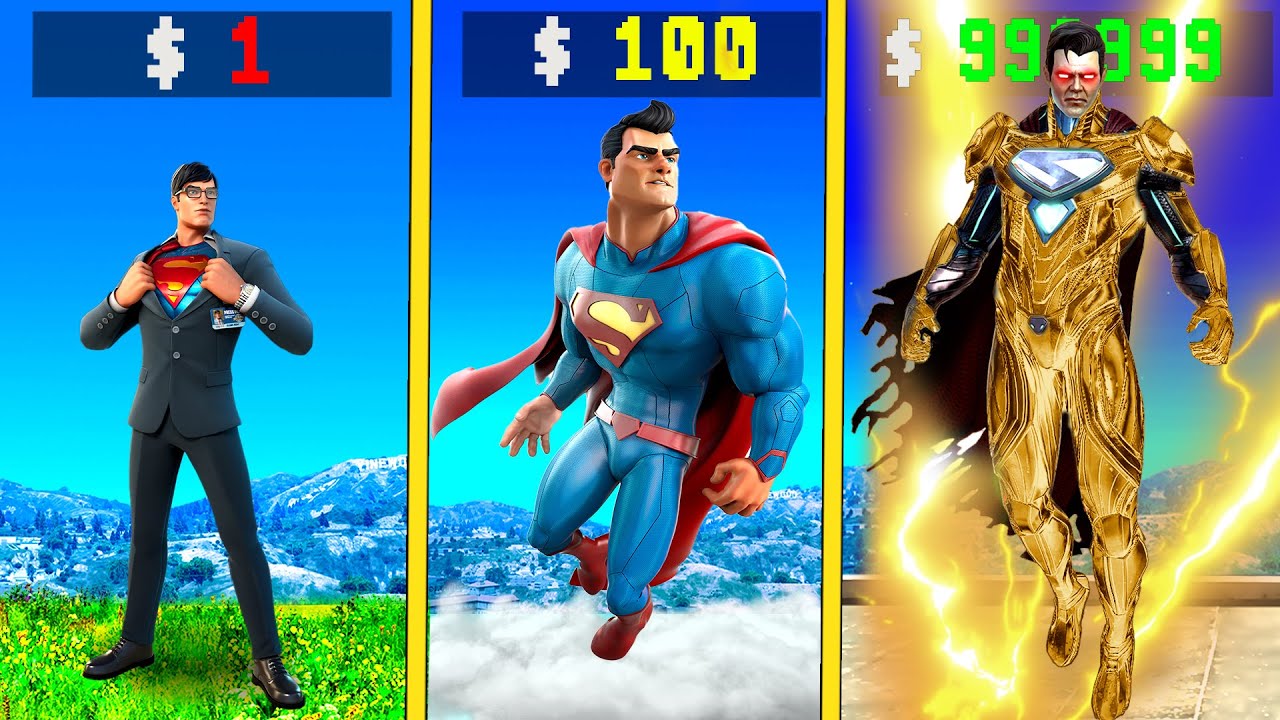$1 SUPERMAN to $1,000,000,000 SUPERMAN in GTA 5