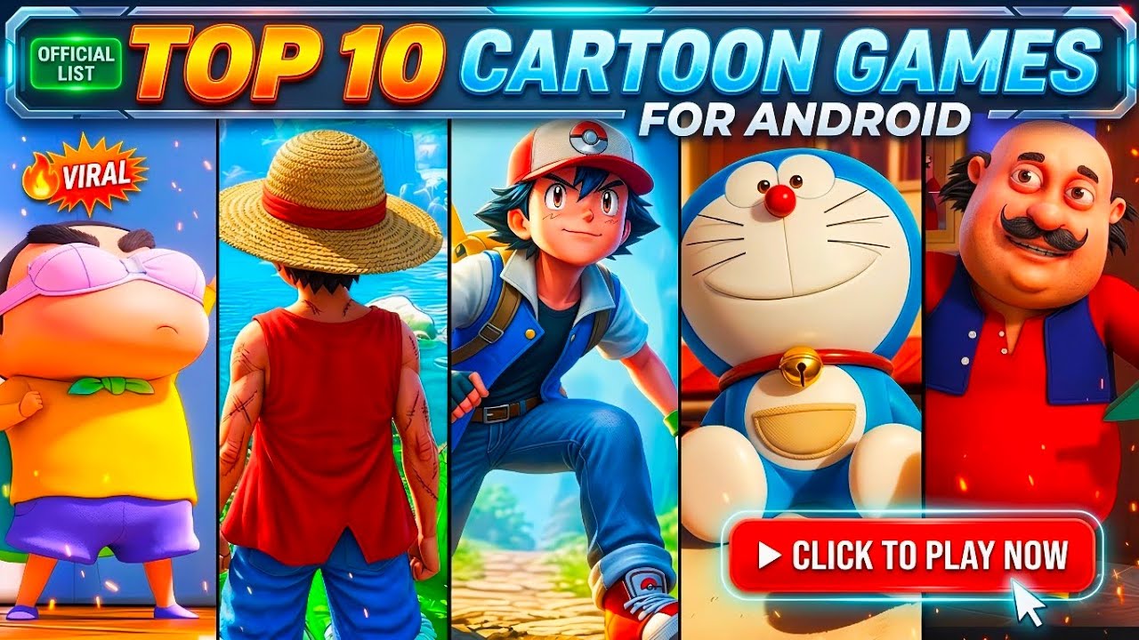 Top 10 CARTOON Based Games For Android In 2024 | High Graphics (Online/Offline)