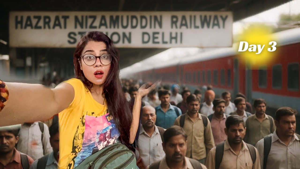 Day 3: Full Day STUCK at HAZRAT NIZAMUDDIN Railway Station😣: What to do? 😨 #travel #railvlogger  