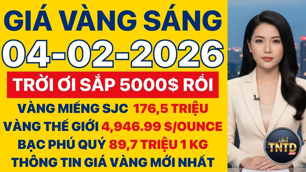 Giá vàng hôm nay | Sáng Ngày 4/2/2026 | GIá vàng thế giới, trong nước, giá bạc, ngoại tệ, Bitcoin.