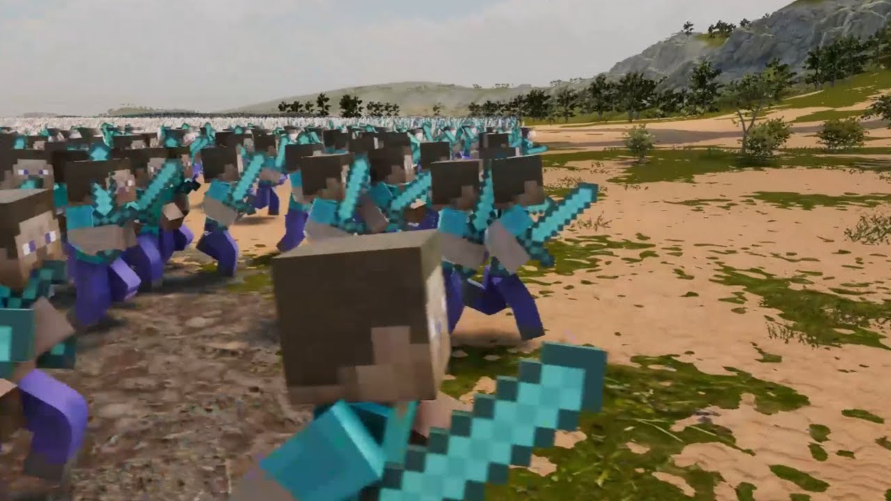 1000000 Minecraft Steve rush the beach like its D-Day  Ultimate Epic Battle Simulator 2 UEBS2